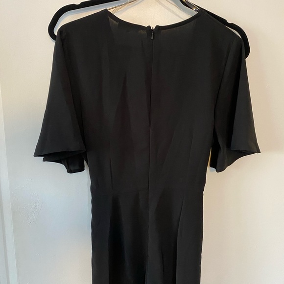 Deep V Black Jumpsuit - Picture 8 of 8